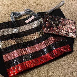 Victorias Secret sequin Bag set
